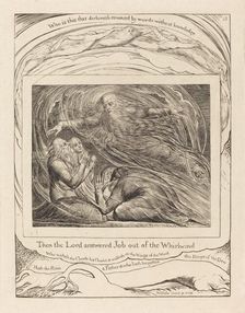 The Lord Answering Job out of the Whirlwind, 1825. Creator: William Blake