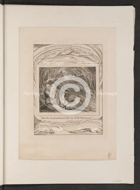 The Lord Answering Job out of the Whirlwind, 1825. Creator: William Blake.