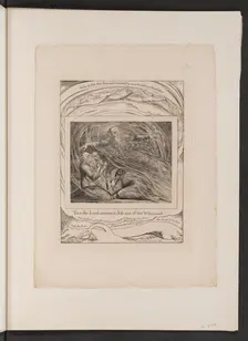 The Lord Answering Job out of the Whirlwind, 1825. Creator: William Blake