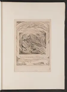 The Lord Answering Job out of the Whirlwind, 1825. Creator: William Blake