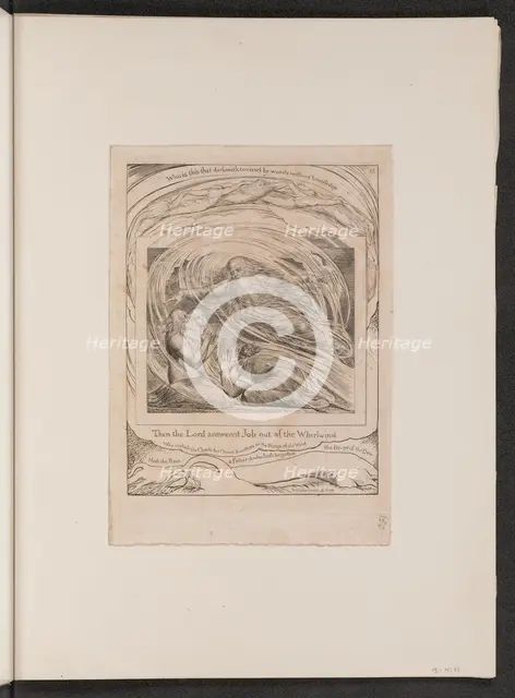 The Lord Answering Job out of the Whirlwind, 1825. Creator: William Blake.