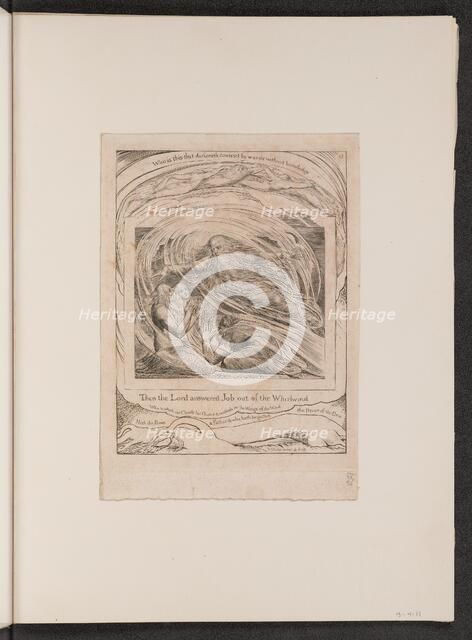 The Lord Answering Job out of the Whirlwind, 1825. Creator: William Blake.
