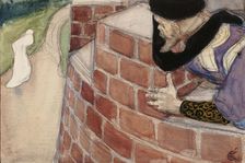 The lord of the castle spying on his daughter, c1900. Creator: Akseli Gallen-Kallela