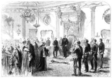 The Lord Lieutenant holding a State Reception at Dublin Castle,1869. Creator: Unknown