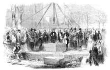 The Lord-Lieutenant laying the Foundation-Stone of the New Museum, at Dublin, 1856. Creator: Unknown
