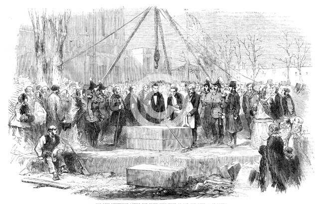 The Lord-Lieutenant laying the Foundation-Stone of the New Museum, at Dublin, 1856.  Creator: Unknown.