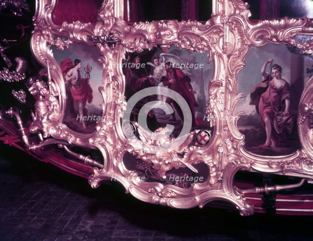 The Lord Mayor of London's State Coach, c1955.  Creator: Arthur Charles Kirby Ware.