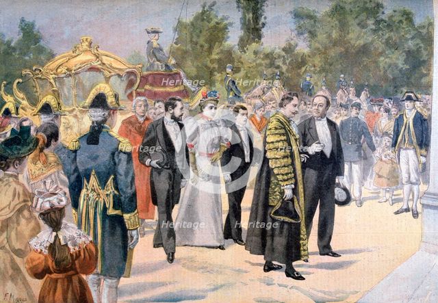 The Lord Mayor of London visiting Bordeaux, France, 1895. Creator: F Meaulle.