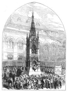 The Lord Mayor opening the new drinking-fountain at Bow, 1872. Creator: Unknown