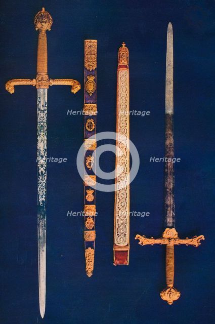 The Lord Mayor's Sword of State and Pearl Sword, 1916. Artist: Unknown