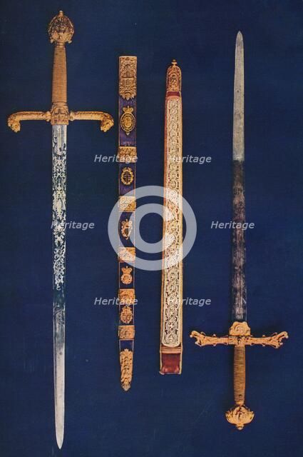 The Lord Mayor's Sword of State and Pearl Sword, 1916. Artist: Unknown