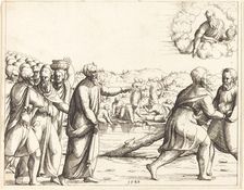 The Lord Sweetens the Waters of Marah. Creator: Augustin Hirschvogel