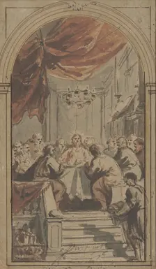 The Lord's Supper, presented in the upper room, c.1705-c.1754. Creator: Jacob de Wit