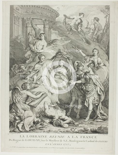 The Lorraine Reunited with France, 1737. Creator: Charles Nicolas Cochin.