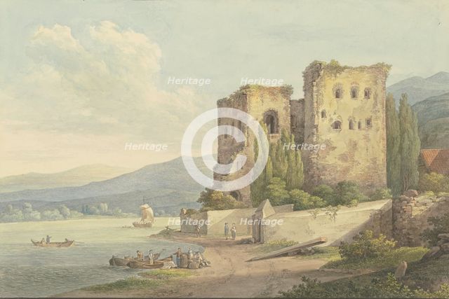 The Lower Castle (Bromserburg) near Rudesheim am Rhein, 1803. Creator: Georg Melchior Kraus.