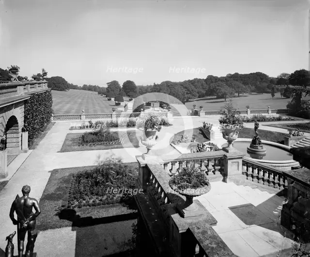 The lower terrace, Osborne House, Isle of Wight, 1880s. Artist: Alfred Newton & Sons