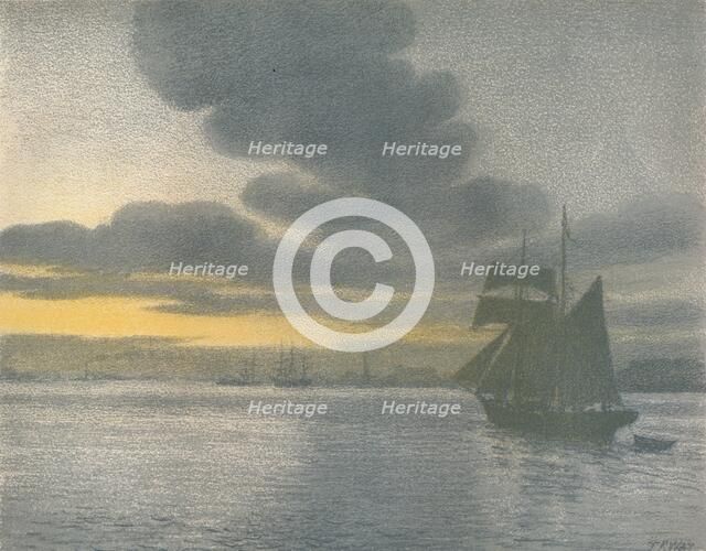 'The Lower Thames', c1900. Artist: Thomas Robert Way.