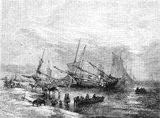 "The Lowestoft Herring Fishery" - drawn by E. Duncan, 1854. Creator: Unknown