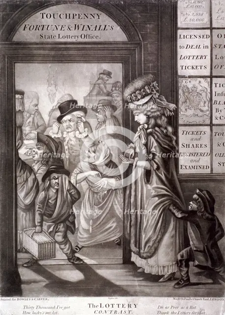 'The Lottery Contrast', 1760.  Artist: Anon