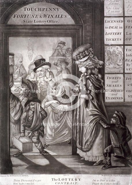 'The Lottery Contrast', 1760.  Artist: Anon
