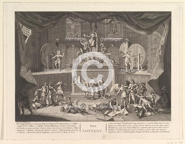 The Lottery, [after 1724]. Creator: Unknown.