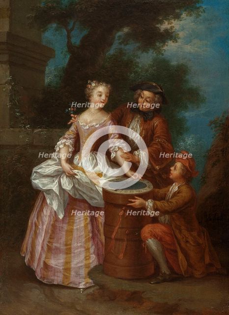 The lottery, c1745. Creator: Jean-Baptiste Lebel.