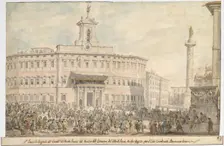 The Lottery in Piazza di Montecitorio, 1743-1744. Creator: Giovanni Paolo Panini