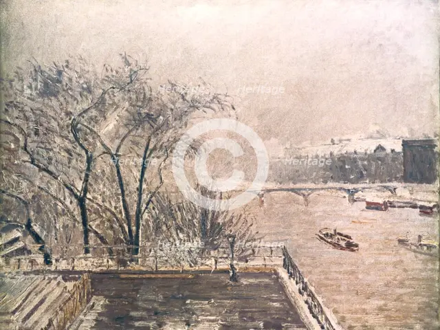 'The Louvre under Snow', 1902. Artist: Camille Pissarro