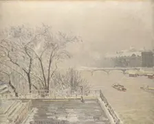 The Louvre under Snow, 1902. Artist: Pissarro, Camille (1830-1903)