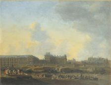 The Louvre and Hotel de Bourbon, seen from the left bank, around 1650, c1650. Creator: Reinier Zeeman