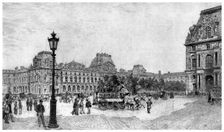 The Louvre c1850-1880 (1924). Artist: Adolphe Theodore Jules Martial Potemont
