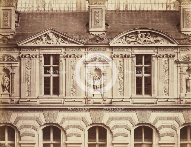 The Louvre, Cour Visconti, between 1853 and 1875. Creator: Edouard Baldus.