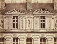 The Louvre, Cour Visconti, between 1853 and 1875. Creator: Edouard Baldus