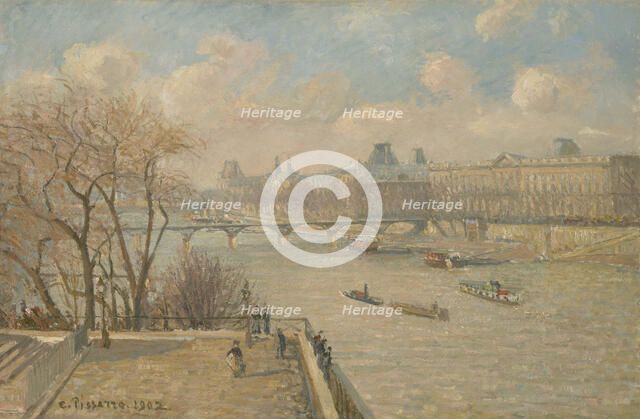 The Louvre From The Pont Neuf, 1902. Creator: Camille Pissarro.