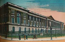 The Louvre Palace colonnade, Paris, c1920