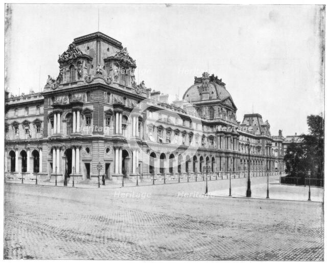 The Louvre, Paris, late 19th century. Artist: John L Stoddard