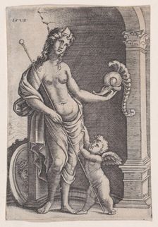 The Love of Glory, dated 1528. Creator: Agostino Veneziano