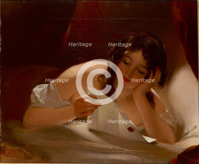 The Love Letter, 1834. Artist: Thomas Sully.