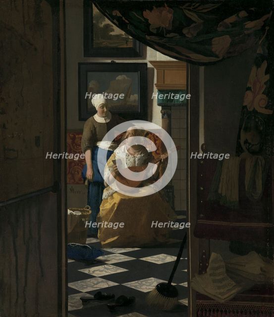 The Love Letter, c.1669-c.1670. Creator: Jan Vermeer.