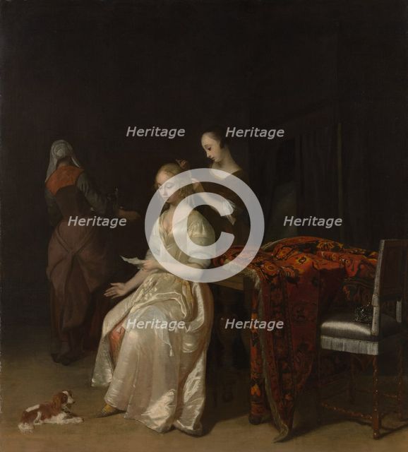 The Love Letter, early 1670s. Creator: Jacob Ochtervelt.