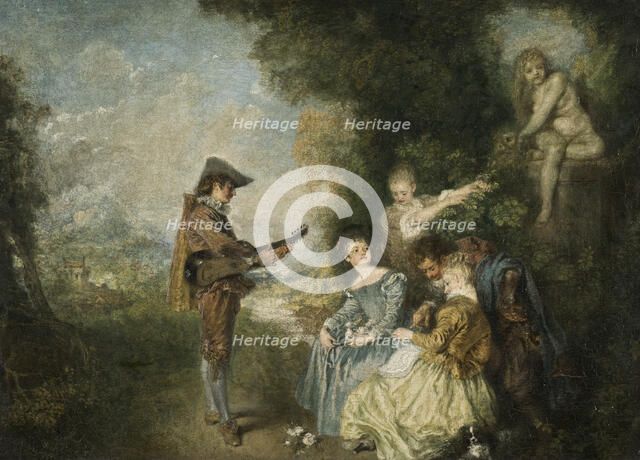 The Love Lesson, early 18th century. Creator: Jean-Antoine Watteau.