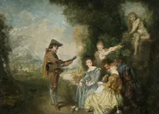 The Love Lesson, early 18th century. Creator: Jean-Antoine Watteau