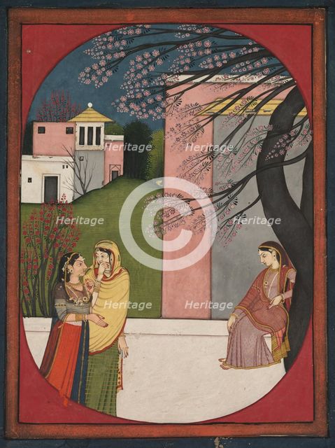 The Lovelorn Heroine, from a Sat Sai of Bihari, 1780-90. Creator: Unknown.