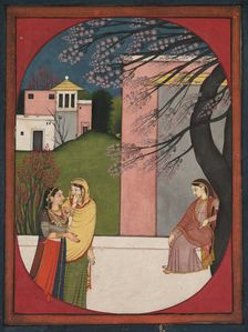 The Lovelorn Heroine, from a Sat Sai of Bihari, 1780-90. Creator: Unknown