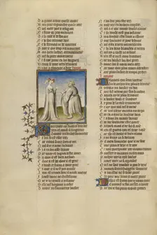 The Lover before Venus; Roman de la Rose, about 1405. Creator: Unknown