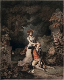 The Lover Caught Unawares 1790s. Creator: Descourtis, Charles Melchior (1753-1820)
