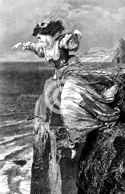 "The Lover's Leap"- drawn by Marcus Stone, 1873. Creator: Unknown.