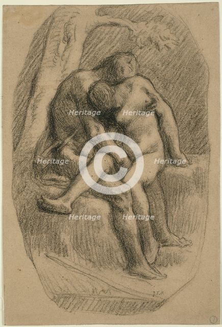 The Lovers, 1846/50. Creator: Jean Francois Millet.