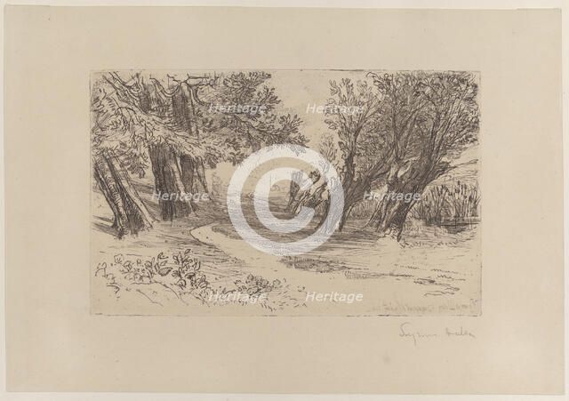 The Lovers' Walk, No. I, 1864., 1864. Creator: Francis Seymour Haden.