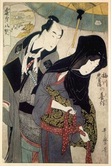 The Lovers, Chubei and Umegawa late 18th/early 19th century. Artist: Kitagawa Utamaro